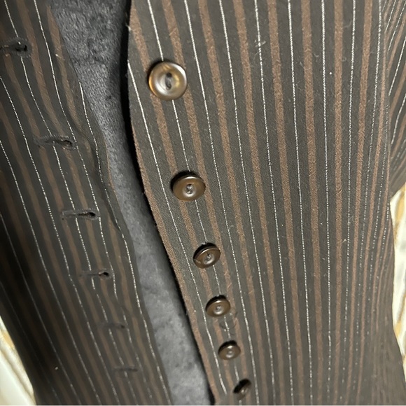 Vintage Liz Claiborne Pinstripe Waistcoat Vest Womens Size 14 - Picture 4 of 8